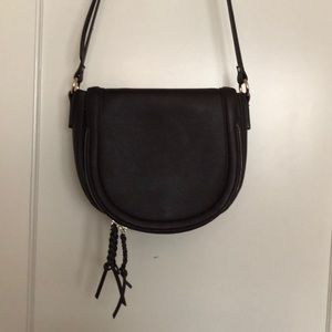 Maroon saddle bag